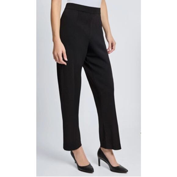 Misook Nancy Straight Leg Mylana Knit Pant Black True Fit XL - Picture 1 of 4